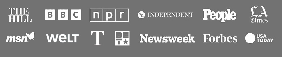 Media outlets featuring sociologist Dr. DaShanne Stokes including BBC, NPR, and Sky News