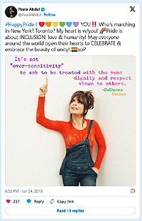 Paula Abdul Quote of DaShanne Stokes on X / Twitter