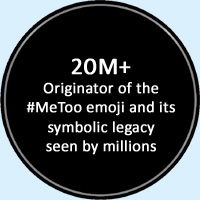 Dr. Stokes originated the #MeToo emoji, seen and used by over 20 million people globally